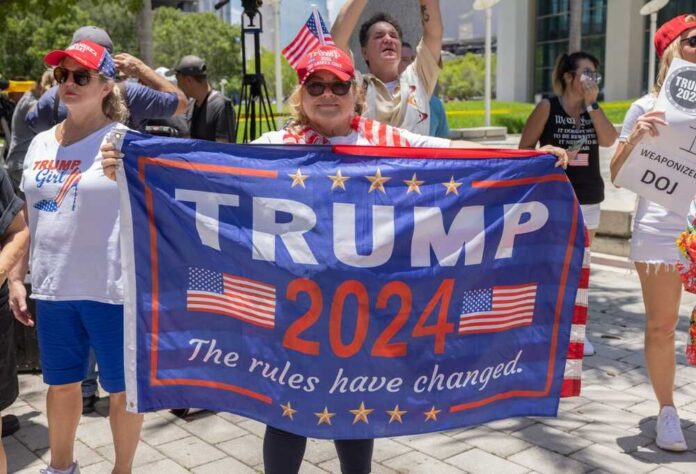 Miami,,Fla.,,June,13,,2023:,Demonstrators,Gather,Near,The