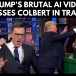 Donald Trump Shares Wild AI Video Throwing Stephen Colbert in Dumpster After Late Show Finale | N18G