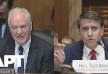 Maxwell’s Pardon Promise Sparks Outrage “Don’t Ever Do That Again”: Sen Hollen Rebukes Acting AG Todd Blanche for Air Quotes Gesture | APT