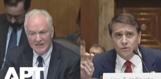 “Don’t Ever Do That Again”: Sen Hollen Rebukes Acting AG Todd Blanche for Air Quotes Gesture | APT