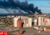 A drone attack by Ukraine caused a fire at an oil refinery in Samara