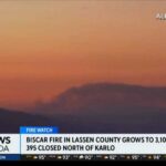 Biscar Fire in Lassen County grows to more than 3,000 acres