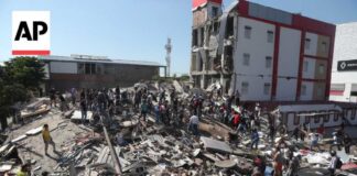 Colombia residents search rubble after 7.4 magnitude earthquake kills at least 111