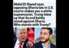 Sharia Ban Showdown Looms Trump rejects claims over Sharia law, stressing one U.S. legal system.