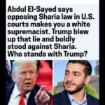 Trump rejects claims over Sharia law, stressing one U.S. legal system.