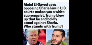 Trump rejects claims over Sharia law, stressing one U.S. legal system.