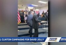 Clinton Crashes Florida – Trump Jab Lands Bill Clinton campaigns for David Jolly