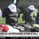 Supporters gear up with vendors before President Trump’s rally in Sioux City